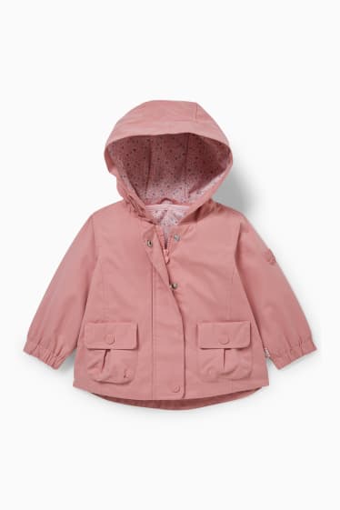 Babies - 2-in-1 baby jacket with hood - rose