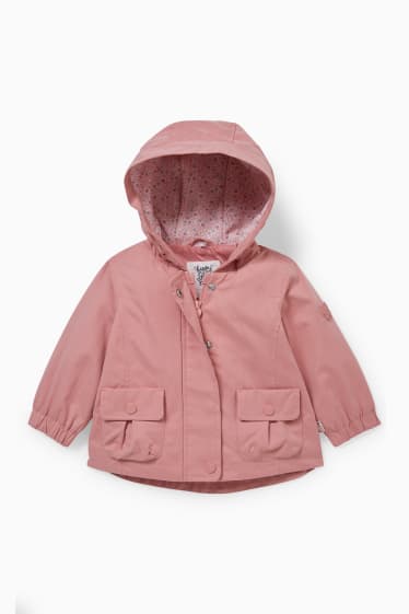 Babies - 2-in-1 baby jacket with hood - rose