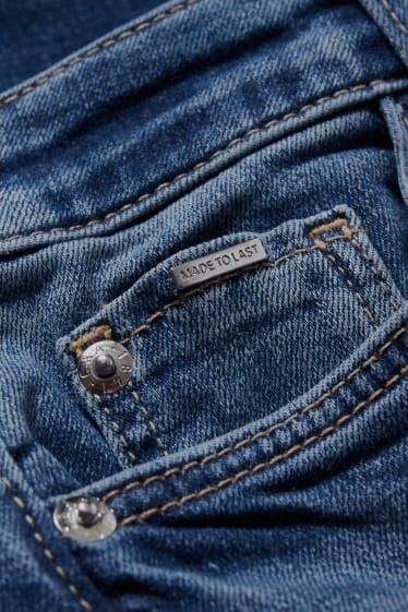 Women - Bootcut jeans - high waist - blue denim
