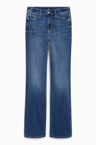 Women - Bootcut jeans - high waist - blue denim