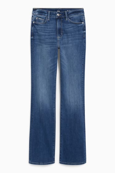 Damen - Bootcut Jeans - High Waist - jeansblau