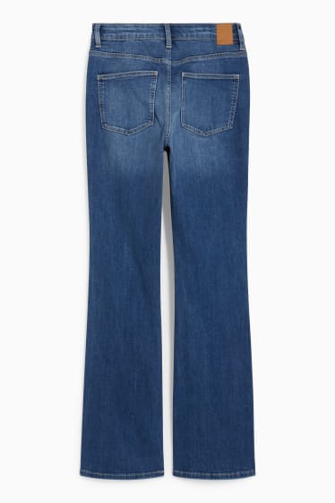 Women - Bootcut jeans - high waist - blue denim