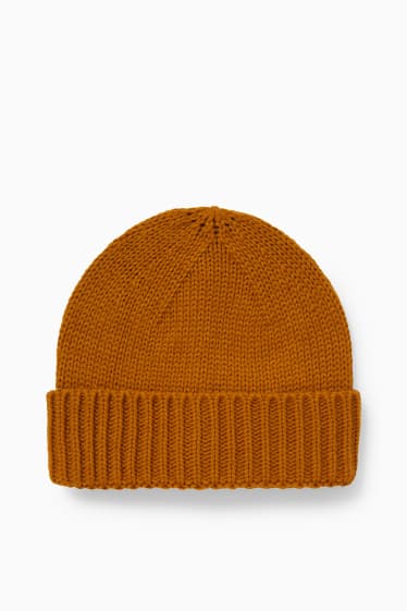 Men - Knitted hat - havanna