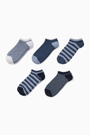 Enfants - Lot de 5 paires - chaussettes de sport - bleu