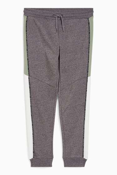 Enfants - Pantalon de jogging - gris / vert