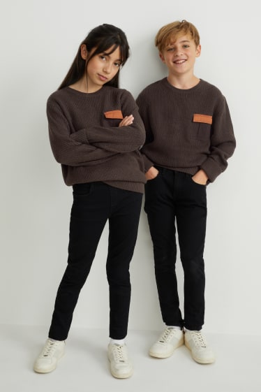 Kinder - Pullover - genderneutral - dunkelbraun