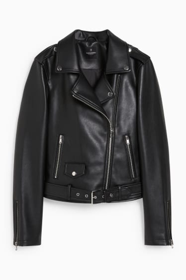 Teens & young adults - CLOCKHOUSE - biker jacket - faux leather - black