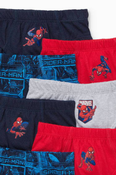 Kinderen - Set van 7 - Spider-Man - slip - rood