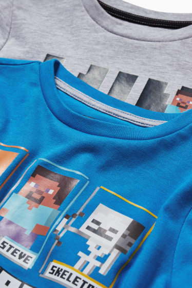 Kinderen: jongens - Set van 2 - Minecraft - pyjama - 4-delig - blauw