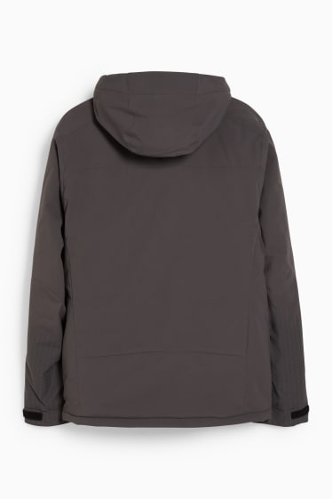 Men - Ski jacket with hood - dark gray