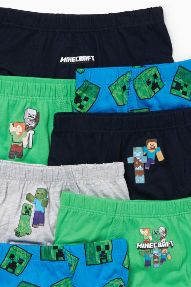 Enfants - Lot de 7 - Minecraft - culottes - noir