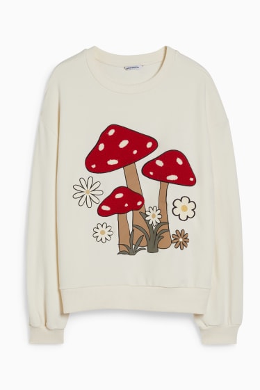 Donna - CLOCKHOUSE - felpa - bianco crema