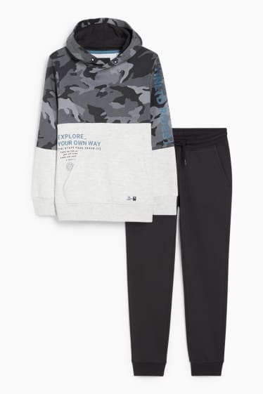 Nen - Conjunt - dessuadora amb caputxa i pantalons de xandall - 2 peces - negre