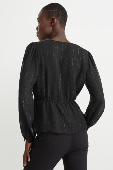 Mujer - Blusa de chifón - negro