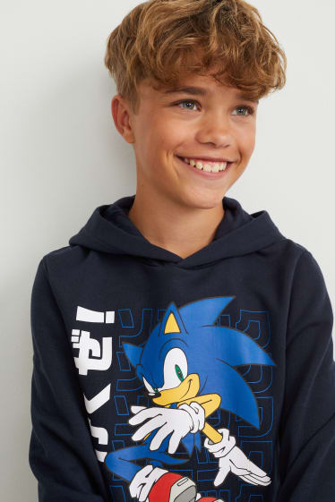 Enfants garçons - Sonic - sweat à capuche - bleu foncé