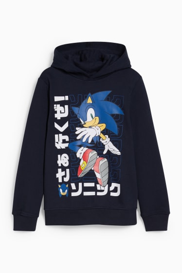 Enfants garçons - Sonic - sweat à capuche - bleu foncé