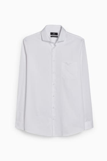 Men - Business shirt - regular fit - cutaway collar - white