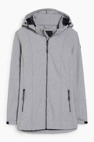 Damen - Softshelljacke mit Kapuze - weiss