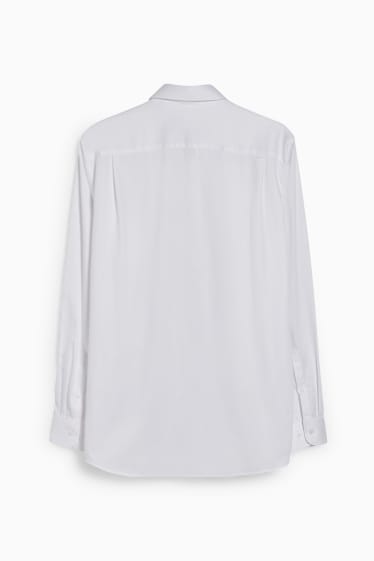 Men - Business shirt - regular fit - cutaway collar - white