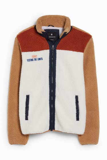 Hommes - CLOCKHOUSE - veste en peluche - blanc crème