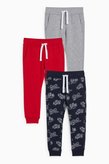Enfants garçons - Lot de 3 - pantalons de jogging - bleu foncé
