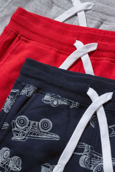 Enfants garçons - Lot de 3 - pantalons de jogging - bleu foncé