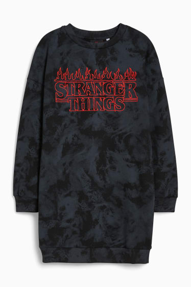 Enfants - Stranger Things - robe en molleton - noir