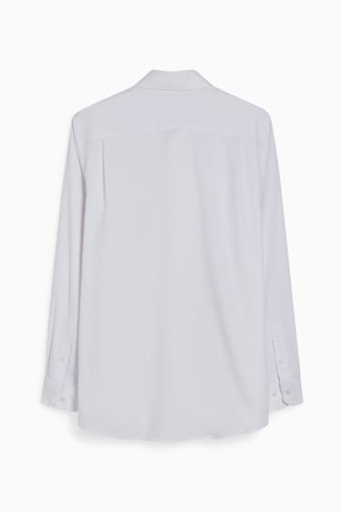 Home - Camisa formal - regular fit - coll kent - blanc