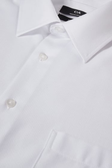 Uomo - Camicia business - regular fit - collo all'italiana - bianco