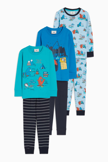 Bambini - Confezione da 3 - pigiama - 6 pezzi - blu