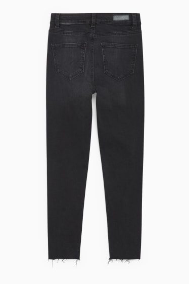 Dames - CLOCKHOUSE - skinny jeans - super high waist - zwart