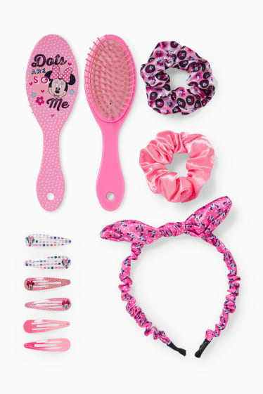 Copii - Fete - Minnie Mouse - set de accesorii pentru păr - 11 piese - albastru deschis melanj