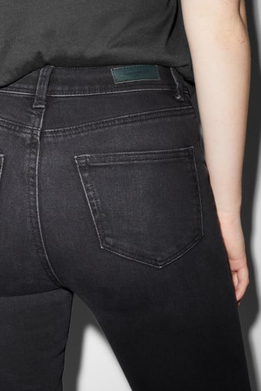 Dames - CLOCKHOUSE - skinny jeans - super high waist - zwart