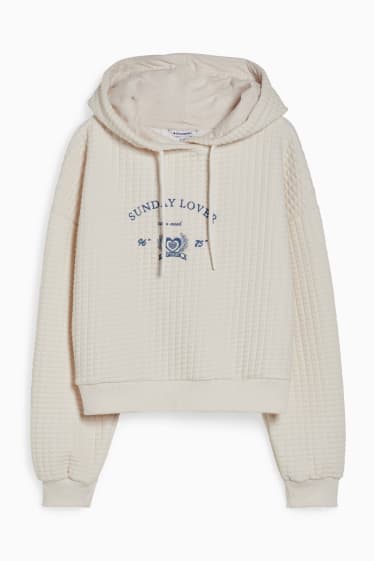 Mujer - CLOCKHOUSE - sudadera con capucha - blanco roto