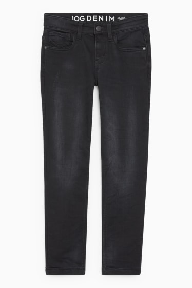 Kinderen - Slim jeans - thermojeans - jog denim - LYCRA® - zwart