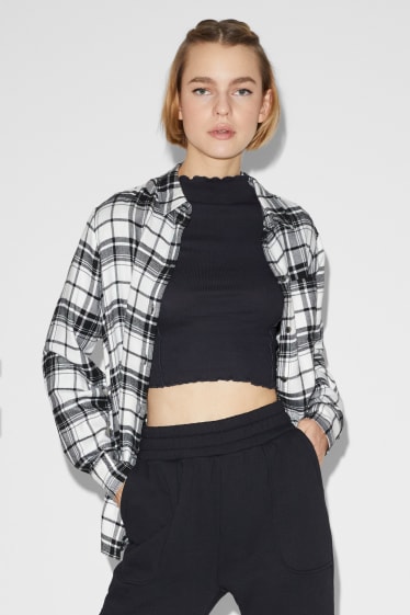 Teens & young adults - CLOCKHOUSE - blouse - check - black / white