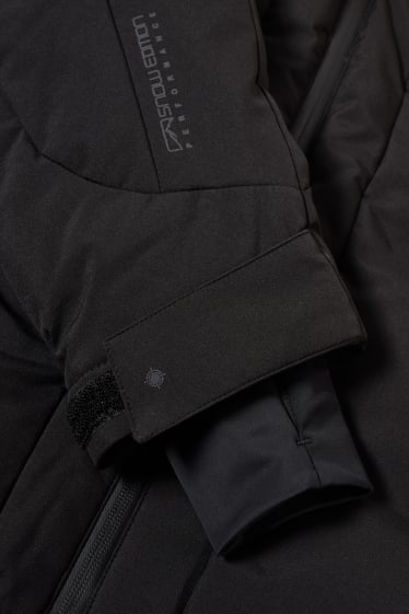 Herren - Skijacke mit Kapuze - schwarz