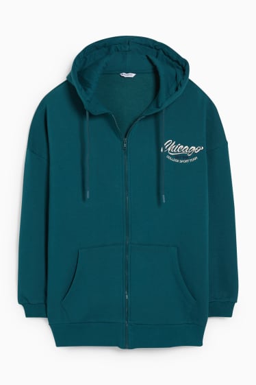 Women - CLOCKHOUSE - zip-through sweatshirt with hood - dark green