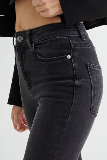 Women - Skinny jeans - high waist - LYCRA® - denim-dark gray