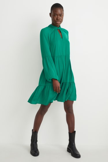 Femmes - Robe évasée - vert