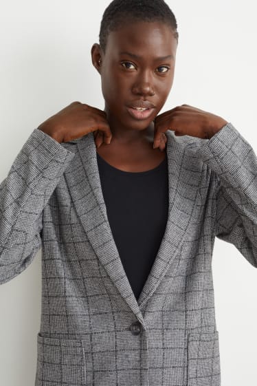 Femmes - Blazer - relaxed fit - à carreaux - gris / noir