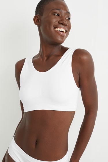 Femmes - Brassière - sans coutures - blanc