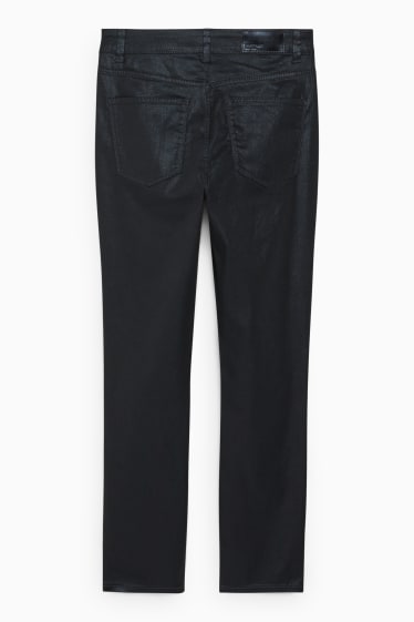 Damen - Slim Jeans - High Waist - LYCRA® - schwarz