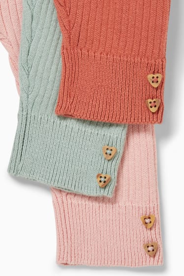 Babies - Baby knit leggings - coral