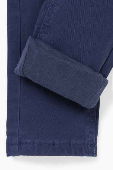 Copii - Fete - Unicorn - pantaloni termoizolanți - skinny fit - albastru închis