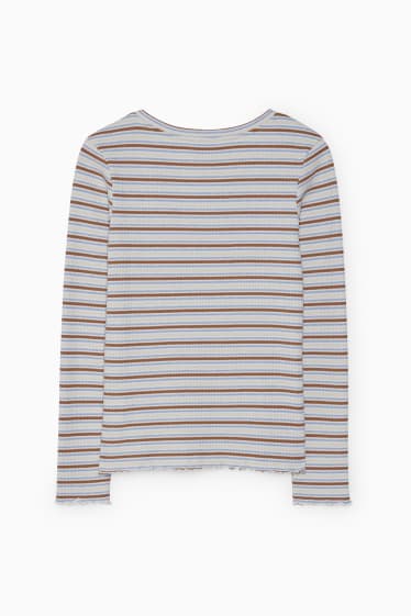 Teens & young adults - CLOCKHOUSE - long sleeve top - striped - beige