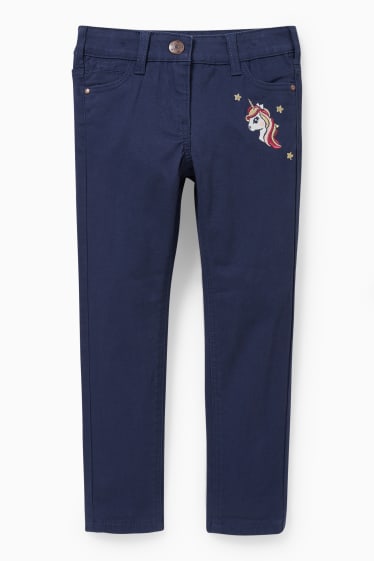 Children - Unicorn - thermal trousers - skinny fit - dark blue