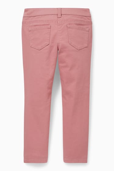 Enfants filles - Pantalon doublé - skinny fit - rose foncé