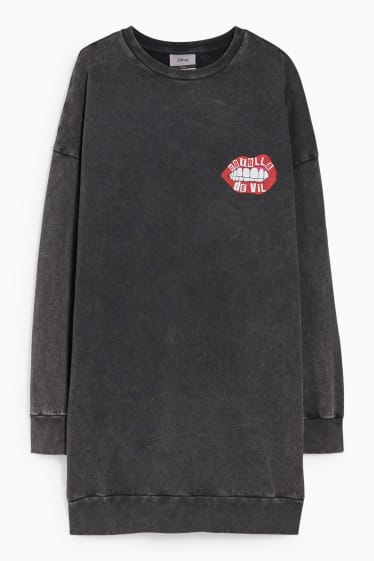 Dames - CLOCKHOUSE - sweatjurk - Cruella de Vil - donkergrijs