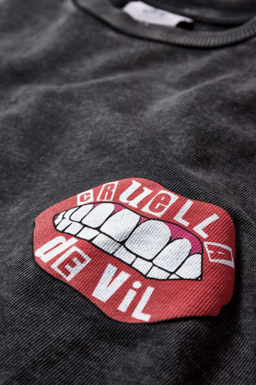 Dames - CLOCKHOUSE - sweatjurk - Cruella de Vil - donkergrijs